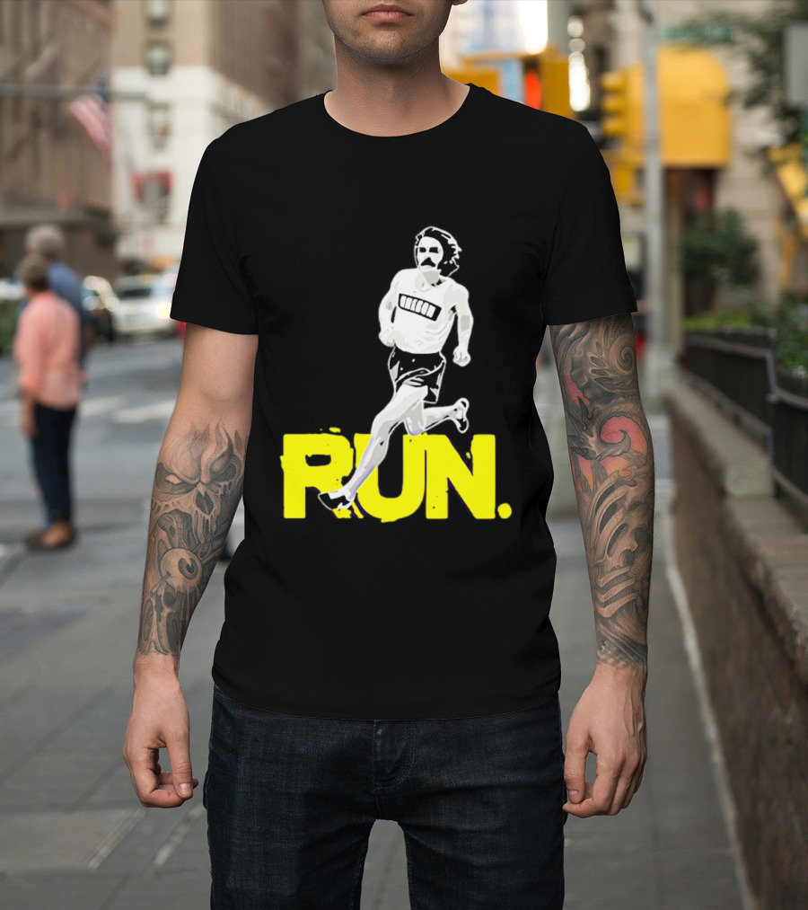 Steve Prefontaine Run Iconic Yellow T-Shirt