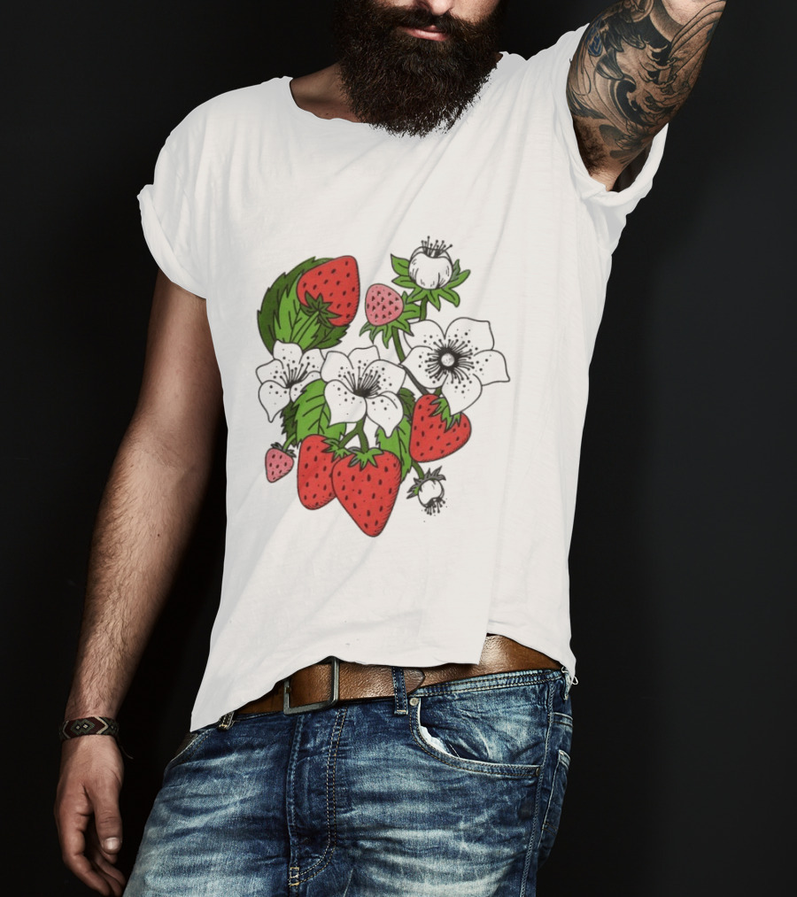 Big Bud Press Strawbaby Anniversary Strawberry Botanical T-Shirt