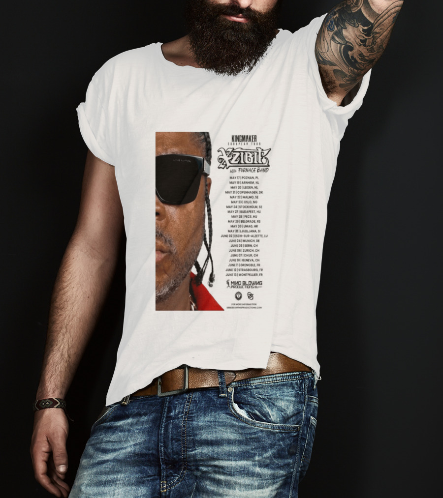 XZIBIT EU Tour 2026 Event Details Featuring Live Performances T-Shirt