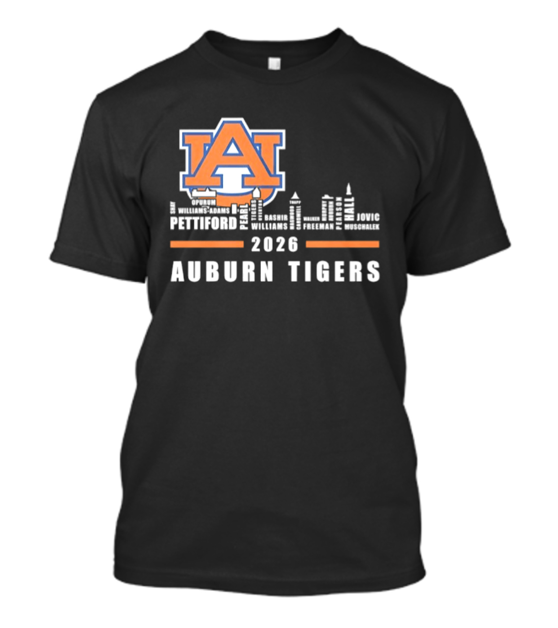 Auburn Tigers 2026 Pettiford Williams Broome Battie Skyline T-Shirt