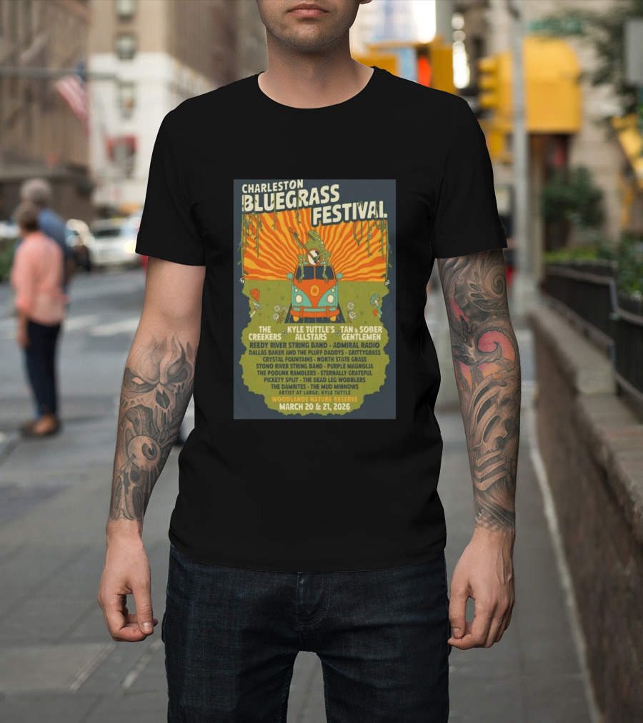 Charleston Bluegrass Festival 2026 Kyle Tuttle's Allstars Woodlands Nature Reserve March 20 21 T-Shirt