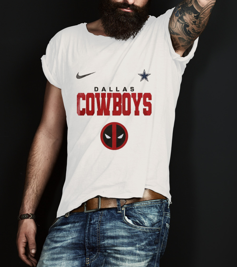 Dallas Cowboys Deadpool Collaboration Nike Star T-Shirt