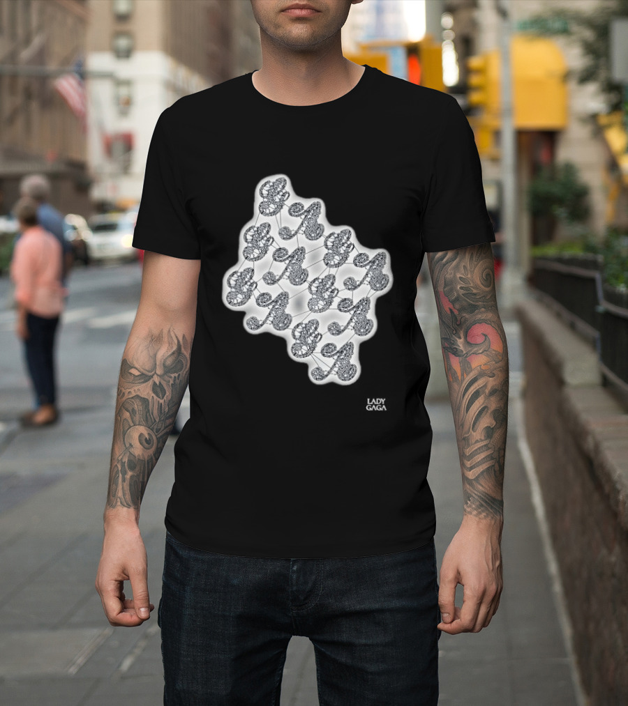 Lady Gaga Lace Gaga Artistic Monogram T-Shirt