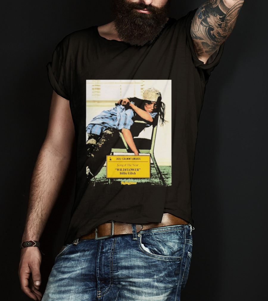 2026 Grammy Awards Song Of The Year Wildflower Billie Eilish Rolling Stone T-Shirt