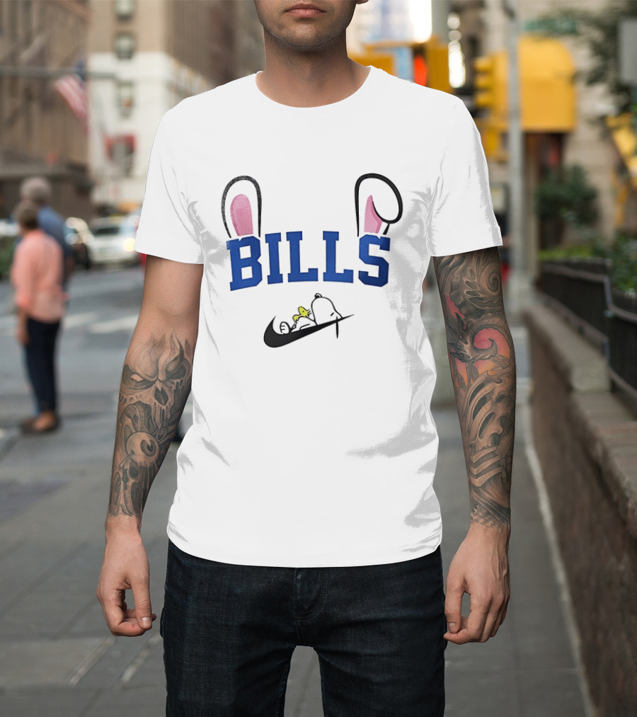 Buffalo Bills Peanuts Snoopy Woodstock Easter T-Shirt