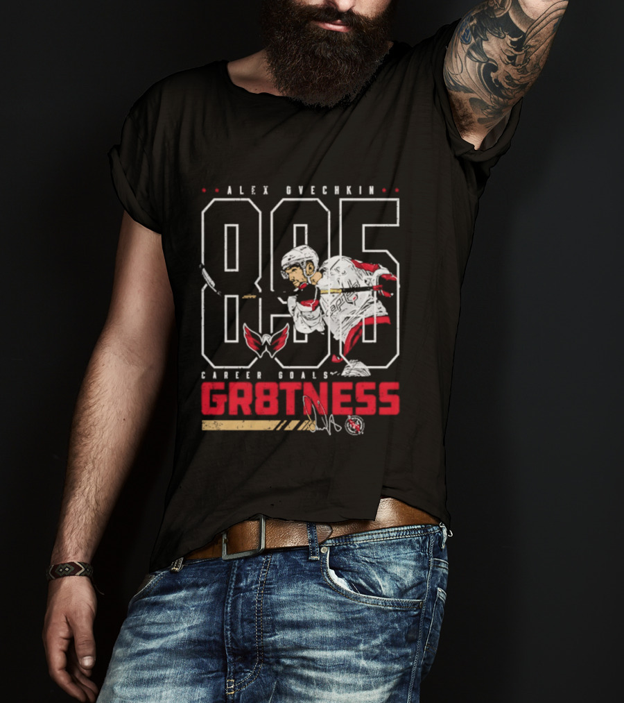 Alex Ovechkin 895 Career Goals GR8TNESS Washington Capitals Hockey T-Shirt