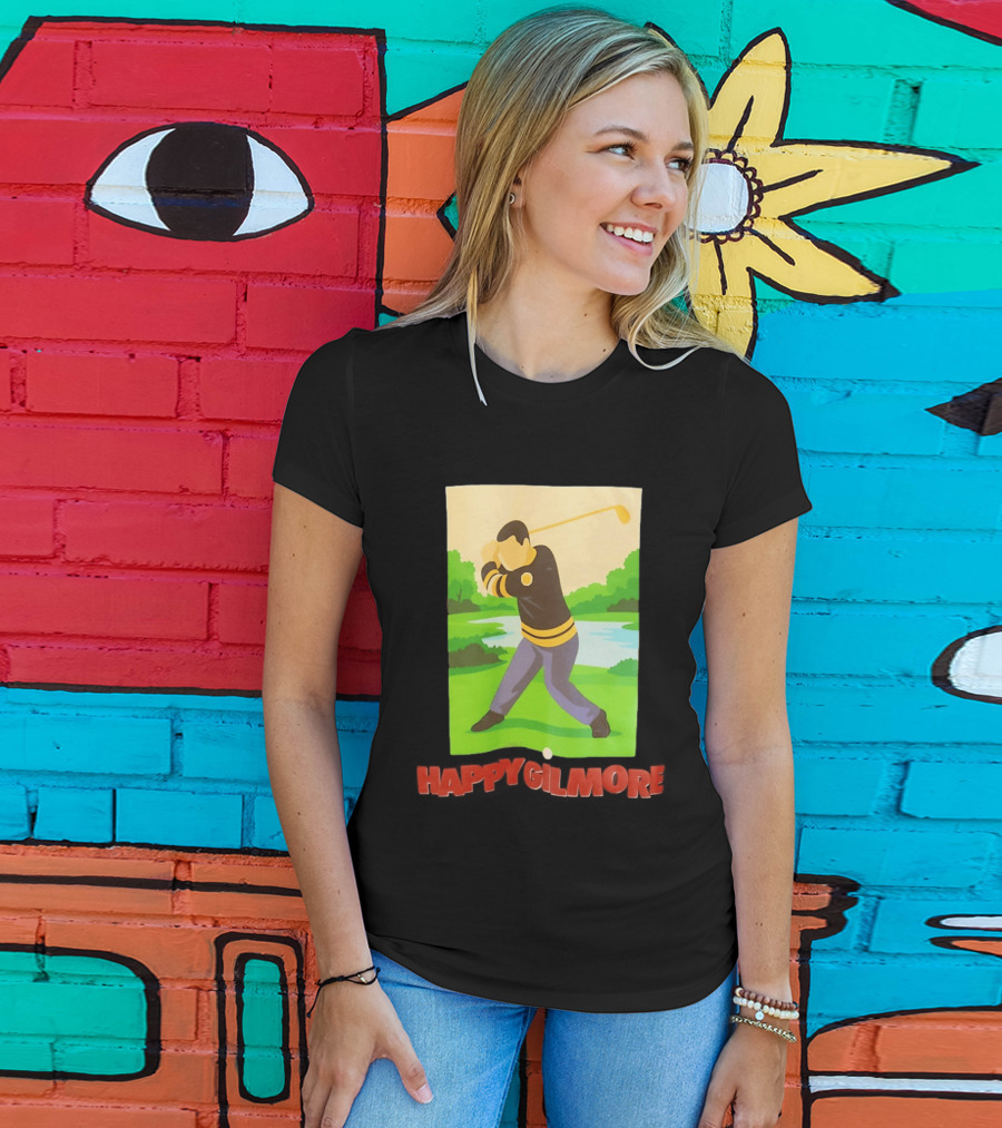 Happy Gilmore Hockey Player Golfing Pittsburgh Penguins T-Shirt