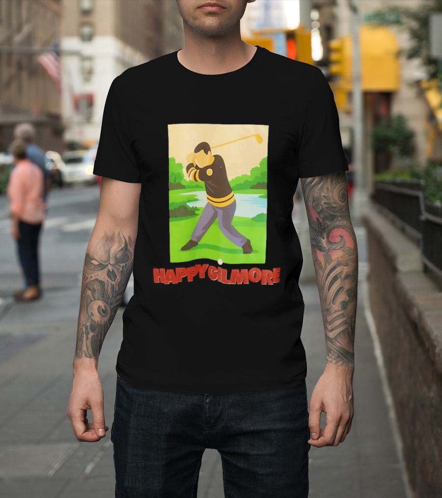 Happy Gilmore Hockey Player Golfing Pittsburgh Penguins T-Shirt
