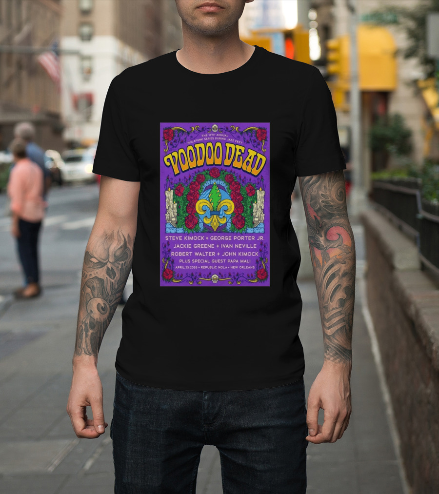 Voodoo Dead 13th Annual Nolafunk Series Jazz Fest New Orleans 2026 April 25 Republic NOLA T-Shirt