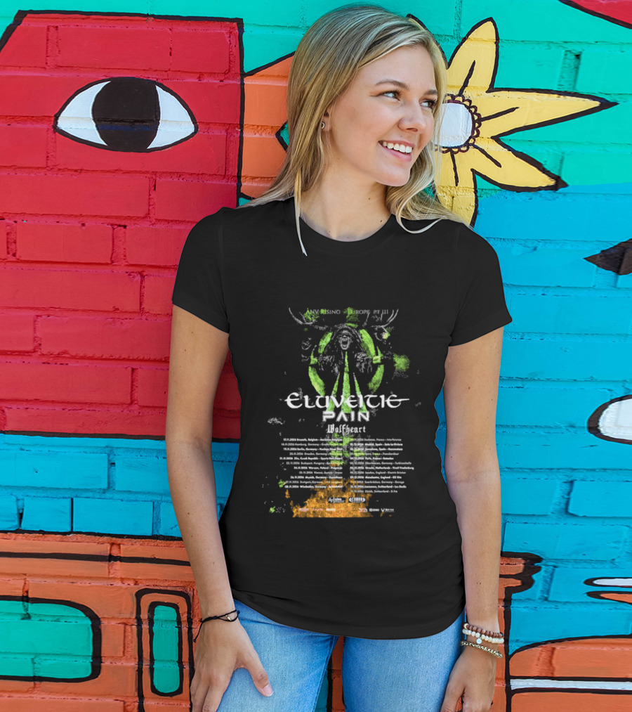 Eluveitie Pan European Tour 2026 Dates Part 3 Music Event T-Shirt