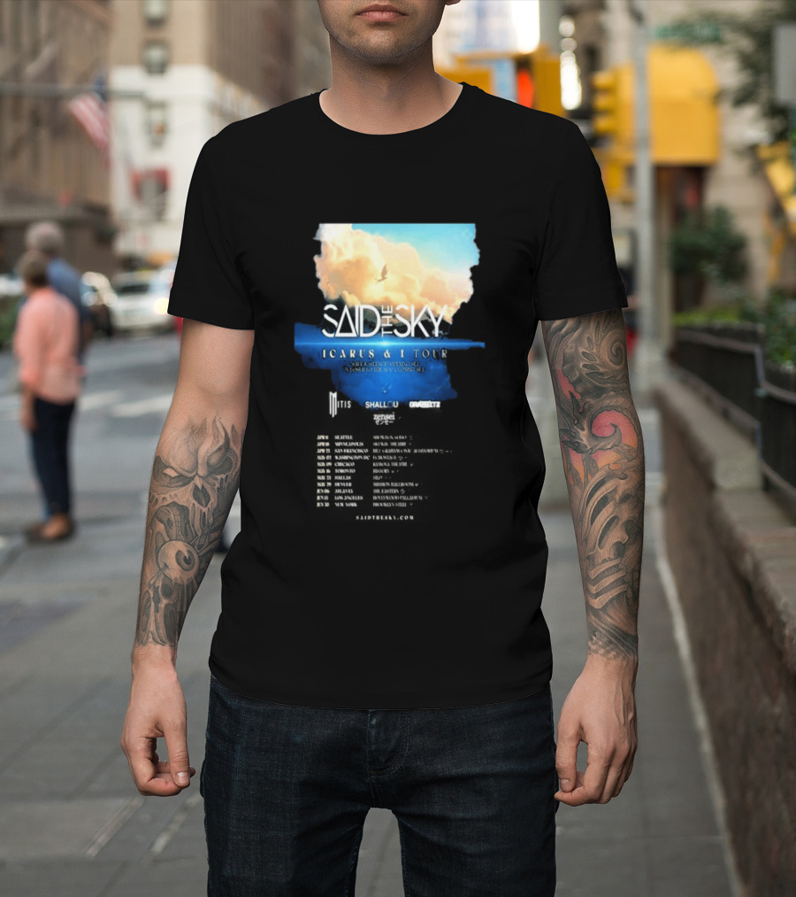 Said The Sky Icarus & I Tour 2026 Dates Clouds Shallou Special Guest T-Shirt