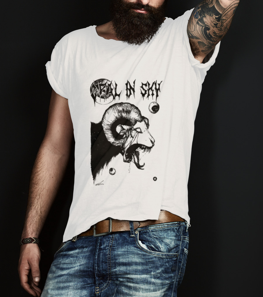 Olivia Dark Opal In Sky Satanic Ram T-Shirt