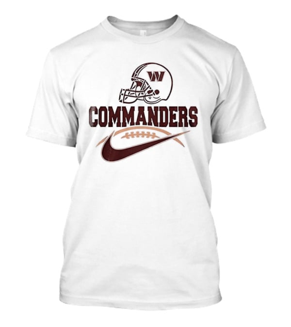 Washington Commanders Football Helmet Nike Swoosh T-Shirt