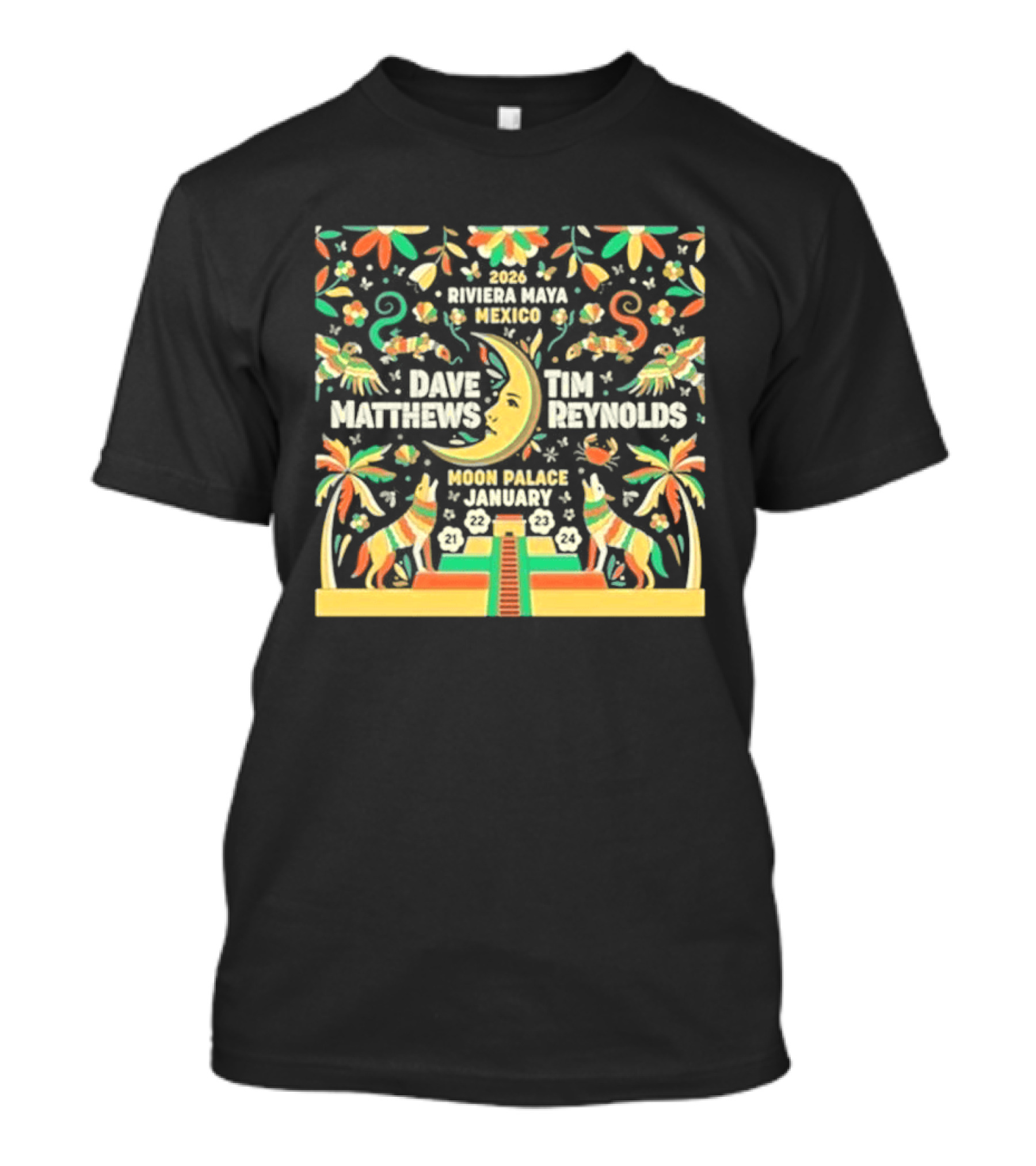 Dave Matthews Tim Reynolds 2026 Mexico Moon Palace Festival T-Shirt
