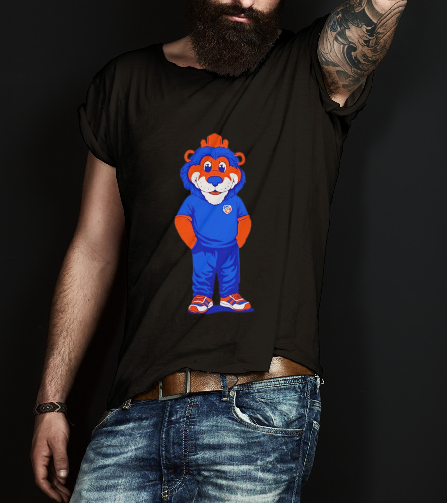 FC Cincinnati Casual Gary Mascot Blue And Orange Outfit T-Shirt