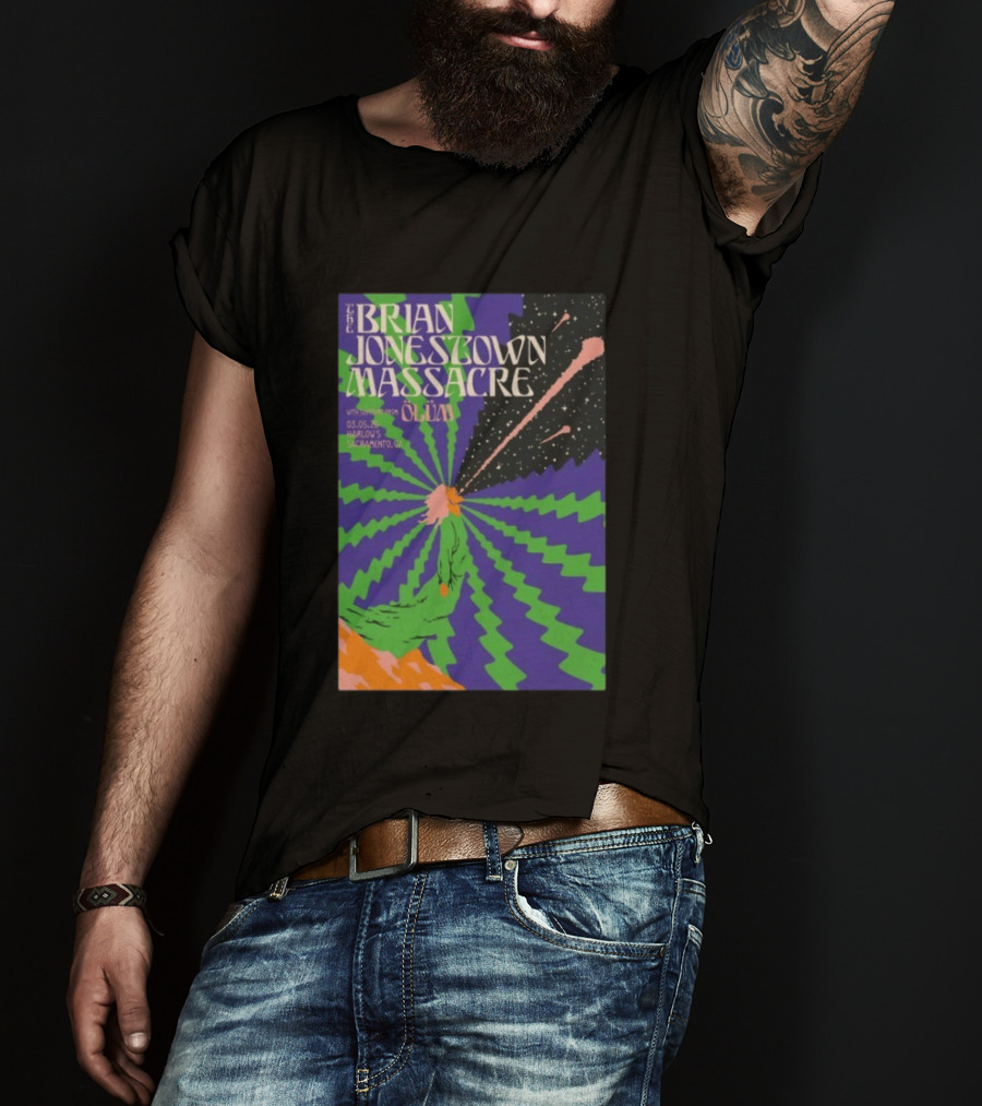 The Brian Jonestown Massacre Sacramento March 5 2026 Oliva Event Flyer At Harlows T-Shirt