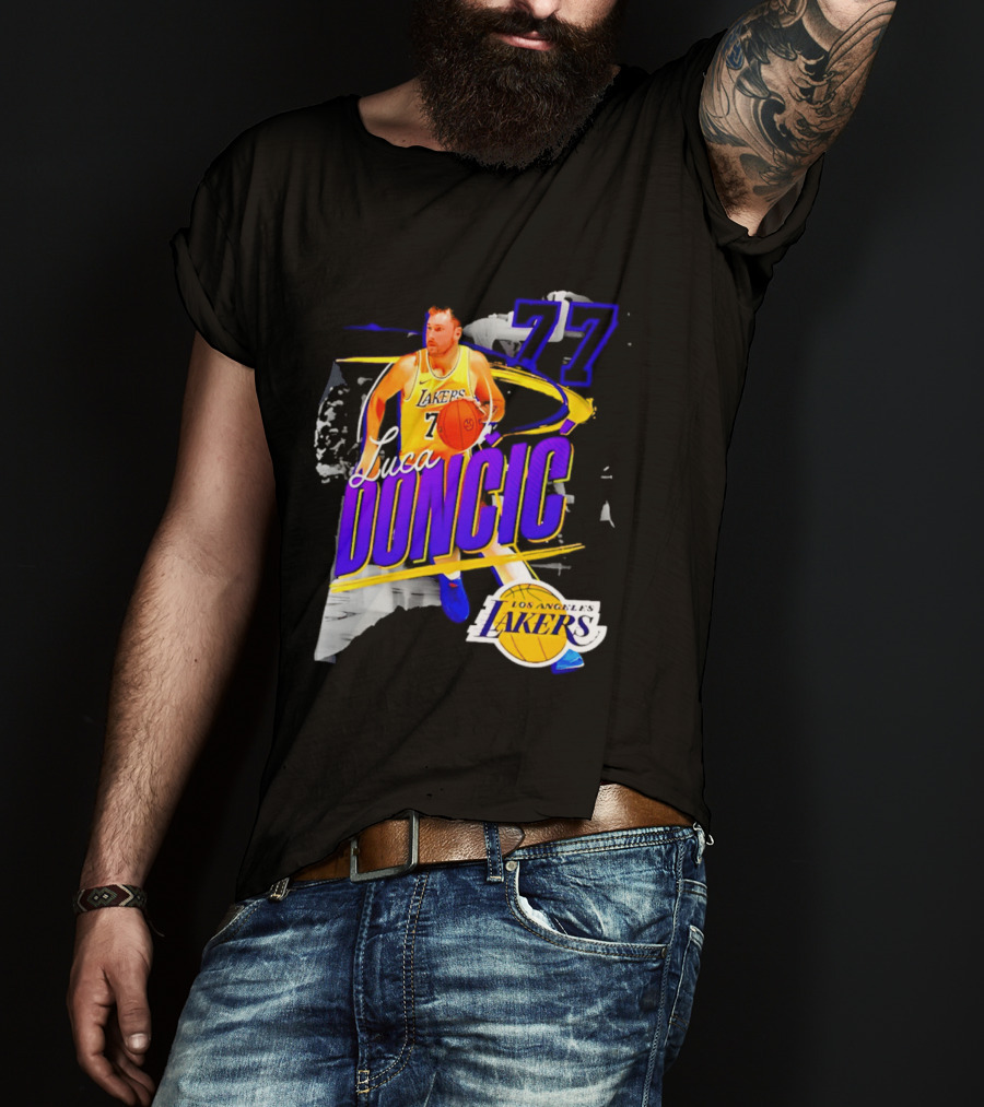 Luka Dončić Number 77 Los Angeles Lakers Basketball NBA 2026 T-Shirt