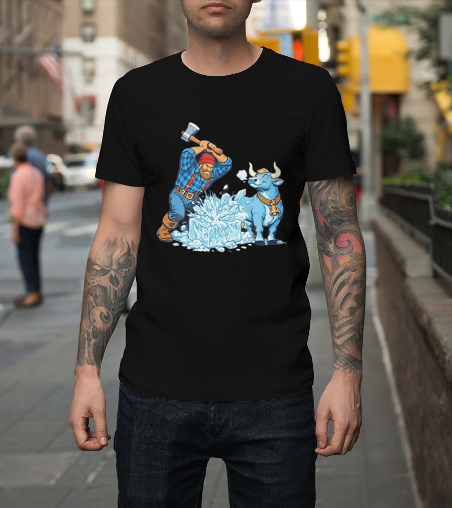 Minnesota Paul Bunyan Babe Blue Ox Breaking Ice Resistance T-Shirt