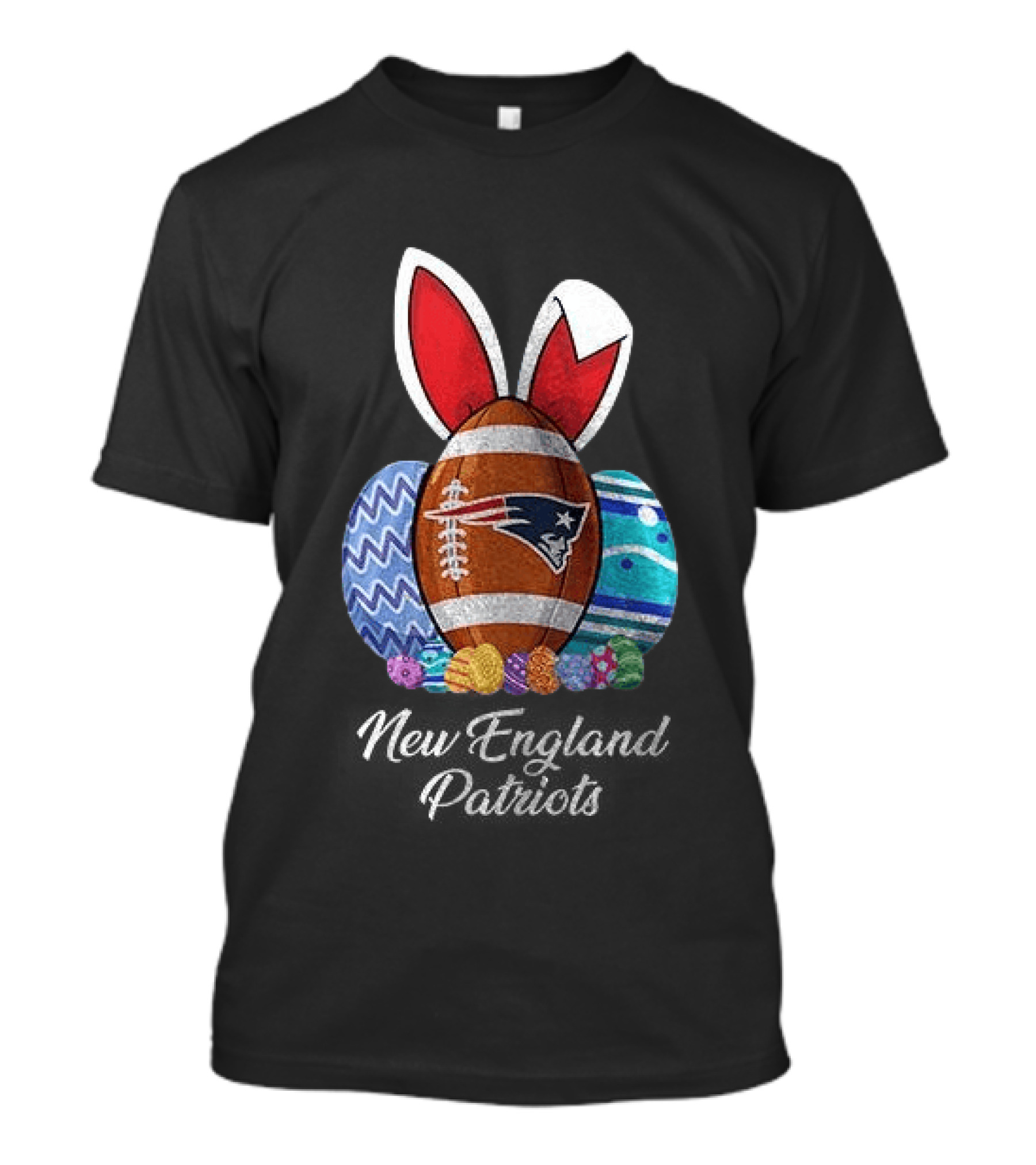 New England Patriots Buc Ees Easter Bunny Football Egg T-Shirt