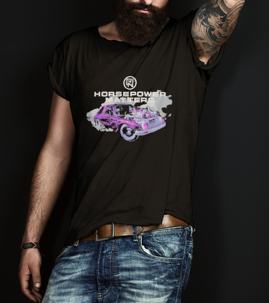 Robby Layton Horse Power Matters Purple Car Motif T-Shirt