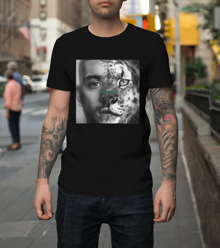 Zayn Malik Konnakol Album Cover Half Face Cheetah Release April 17 2026 T-Shirt