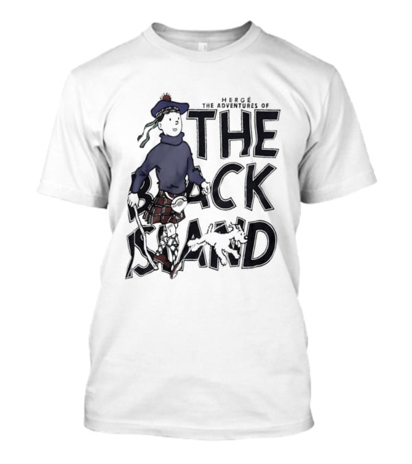 Hergé The Adventures Of Tintin The Black Island Character In Scottish Attire T-Shirt