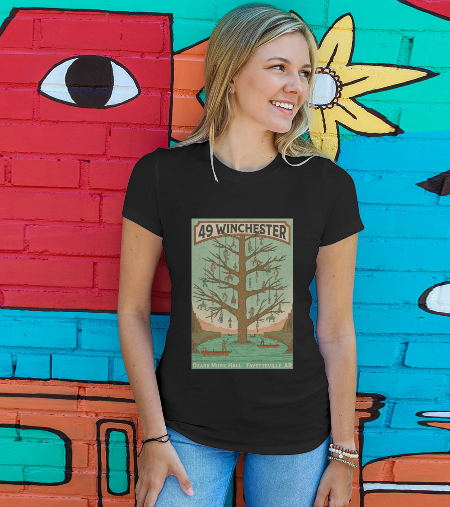 49 Winchester February 6 2026 Ozark Music Hall Fayetteville AR Concert Tree T-Shirt