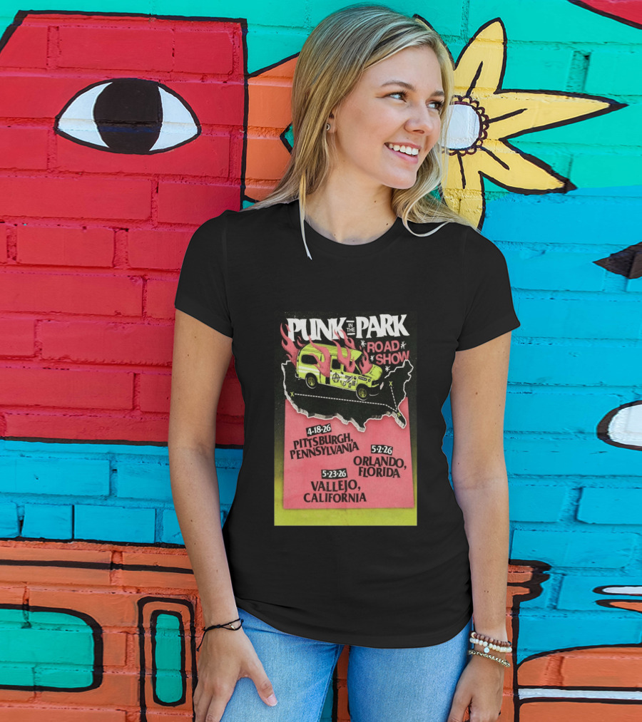 Punk In The Park Road Show April 18 2026 Pittsburgh Pennsylvania Tour Dates Orlando Vallejo T-Shirt