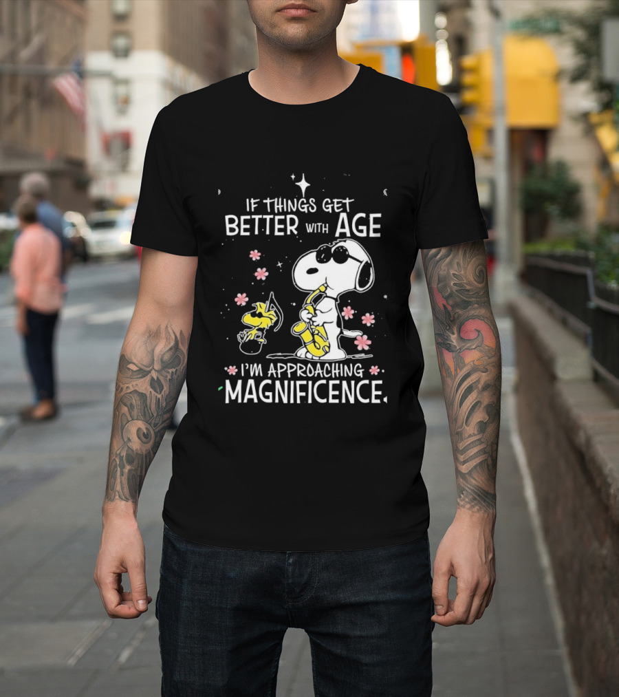 Snoopy And Woodstock Better With Age Approaching Magnificence Blossom T-Shirt
