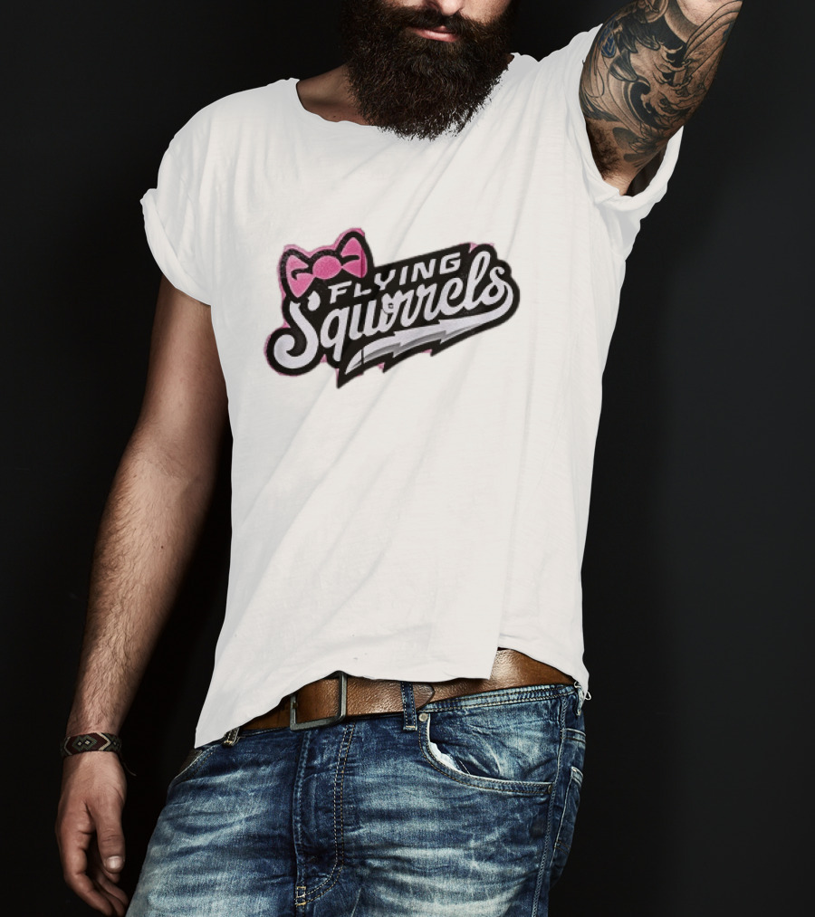 Richmond Flying Squirrels Nutasha Pink Bow Team Unveiled T-Shirt