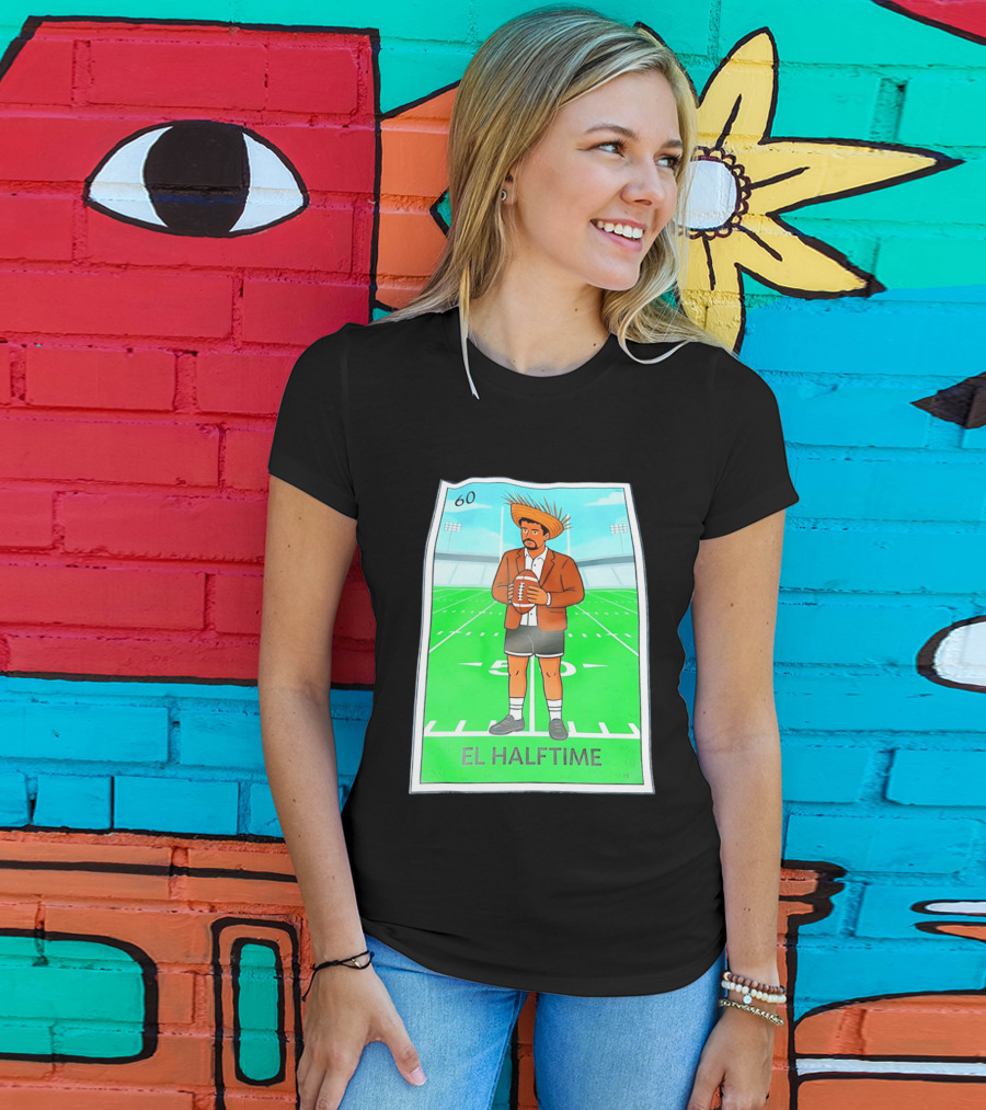 Bad Bunny El Halftime Football Card 60 Stadium Scene T-Shirt