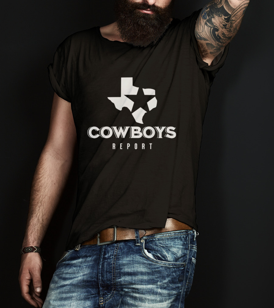 Cowboys Report Texas 2026 Star Map T-Shirt