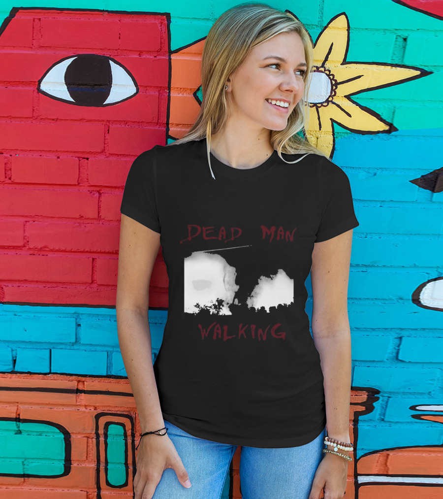Dead Man Walking Zombie Hand Print Grunge T-Shirt
