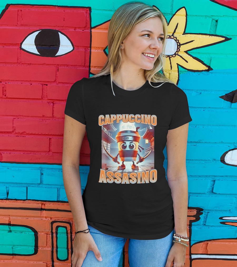 Cappuccino Assassino Samurai Warrior Ninja Martial Arts T-Shirt
