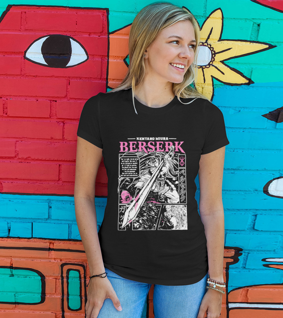 Kentaro Miura Berserk Manga Panel Warrior Sword T-Shirt