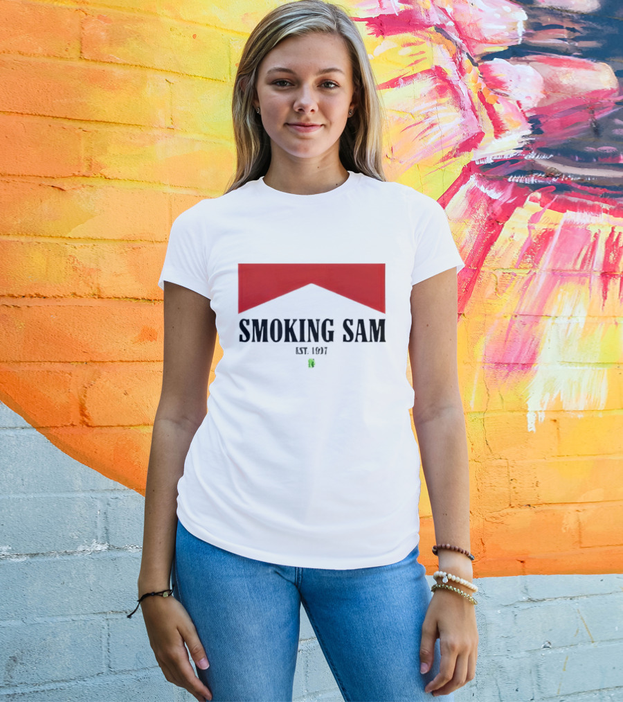 Smoking Sam Est 1997 Marlboro Man Seattle Football T-Shirt