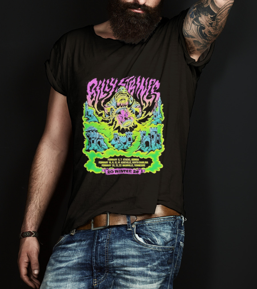 Billy Strings Winter Tour 2026 Psychedelic Castle T-Shirt