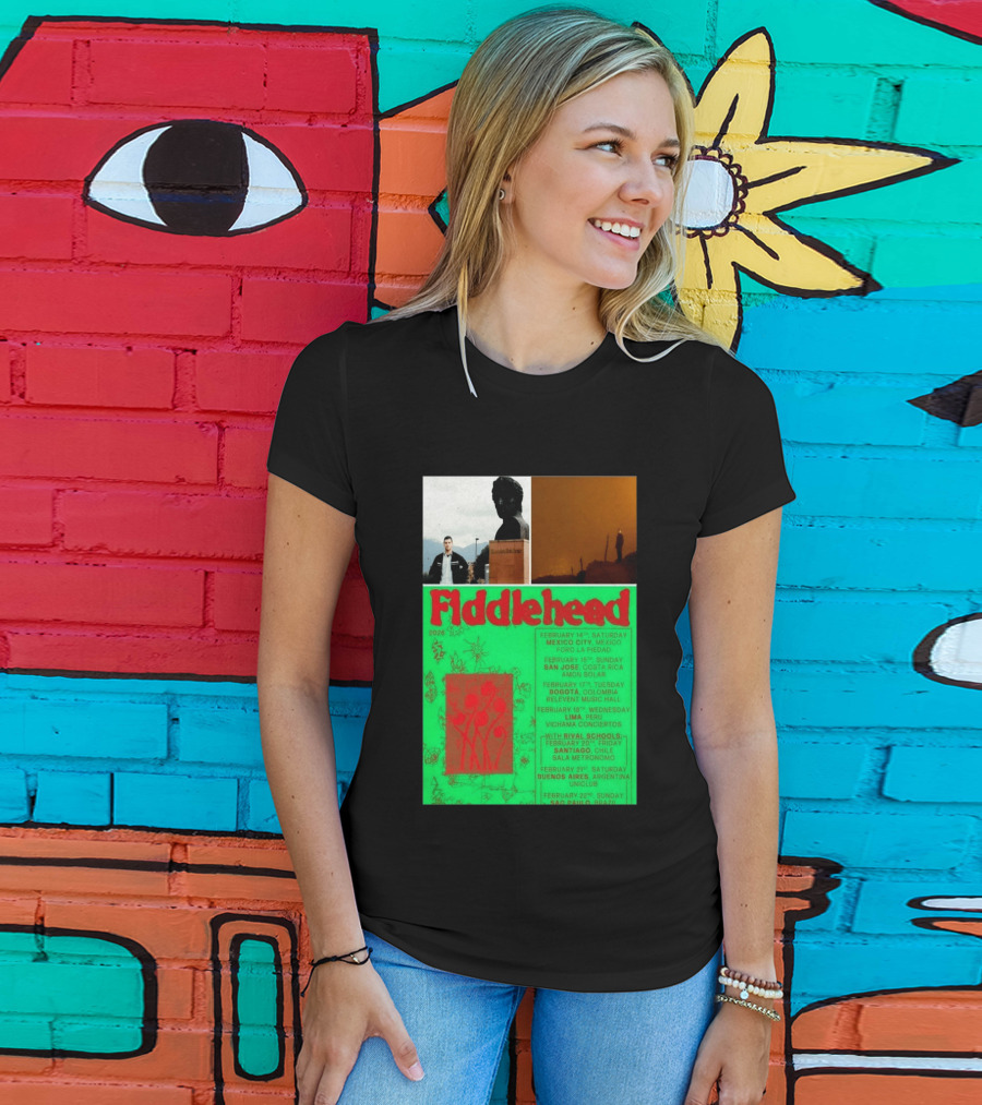 Fiddlehead February 2026 Shows Mexico City San Jose Bogota Lima Santiago Buenos Aires São Paulo T-Shirt