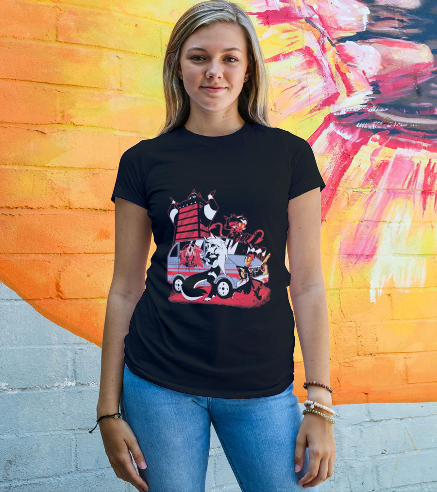 Hazbin Hotel Characters And IMP Van T-Shirt
