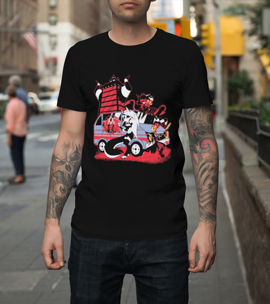 Hazbin Hotel Characters And IMP Van T-Shirt
