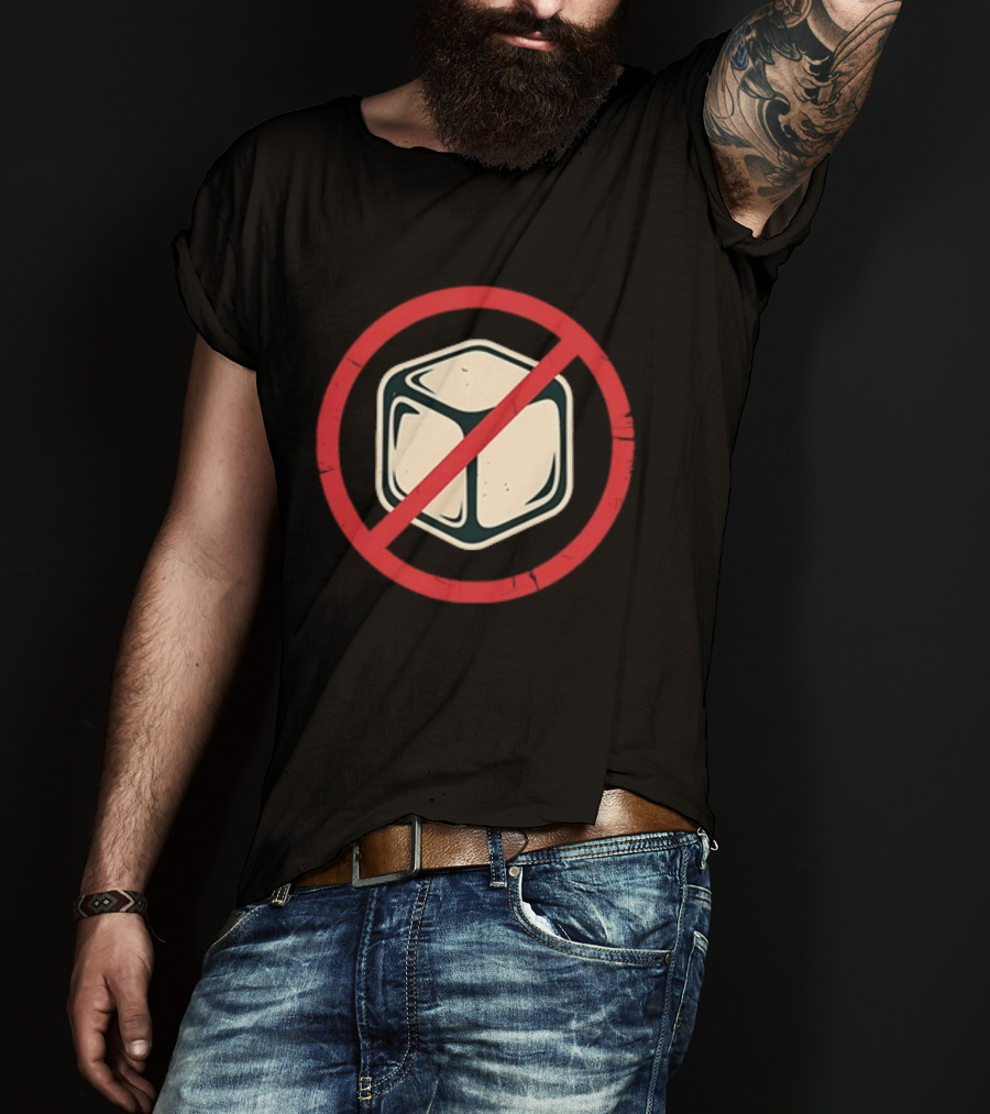 No Ice Anti ICE Prohibition Symbol Red Circle Slash T-Shirt