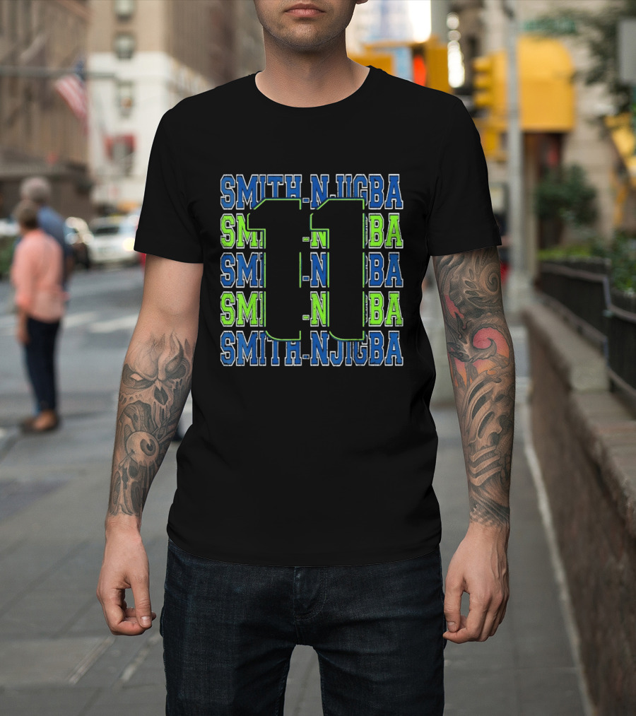 Jaxon Smith Njigba 11 Smith Njigba Seattle Seahawks T-Shirt