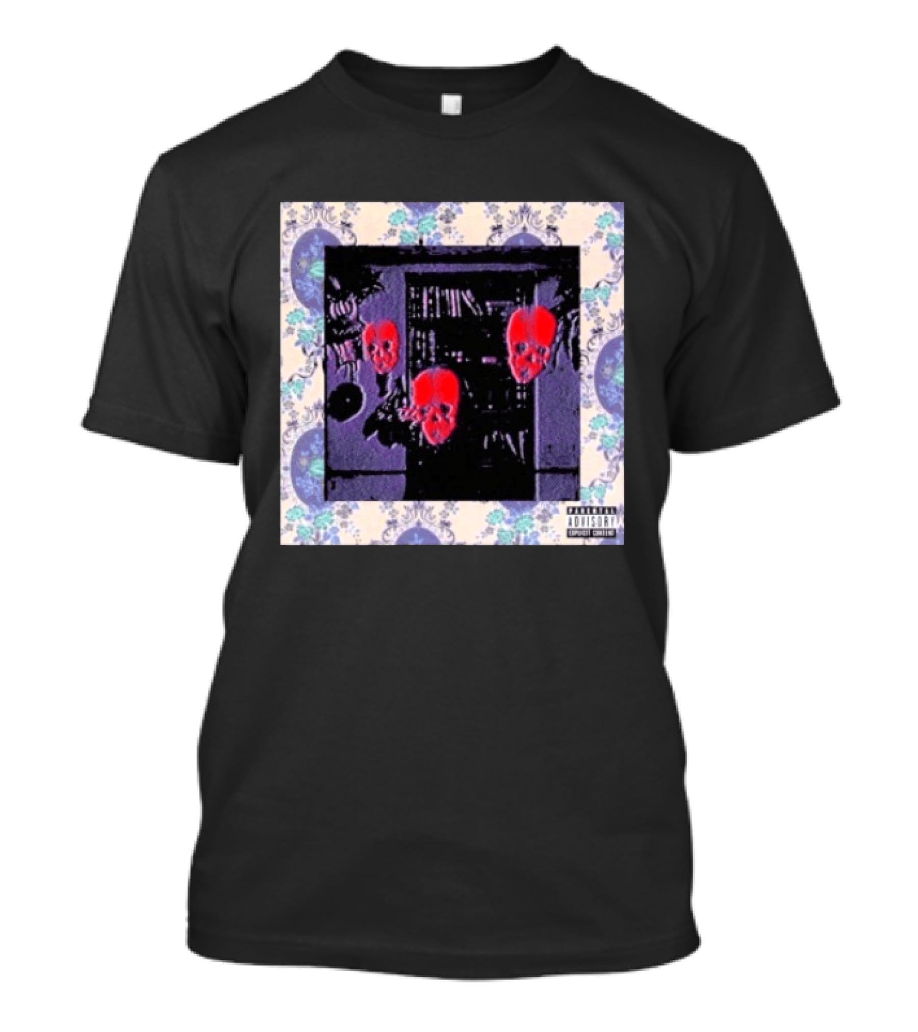 Suicideboys Kill Yourself Part IX The Soulseek Saga Album Cover With Parental Advisory Flowers And Skulls T-Shirt