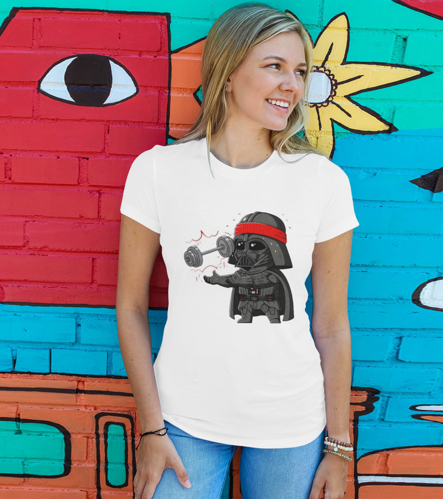 Force Lift Red Bandana Parody Villain Exercise Humor T-Shirt
