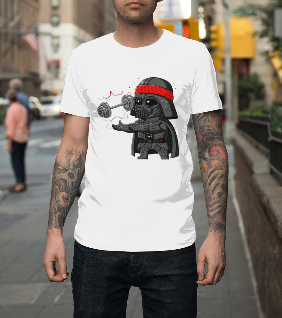 Force Lift Red Bandana Parody Villain Exercise Humor T-Shirt