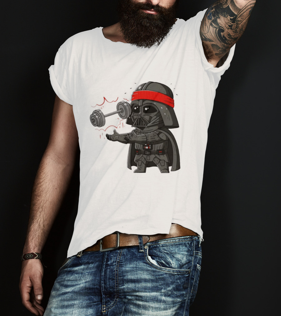 Force Lift Red Bandana Parody Villain Exercise Humor T-Shirt