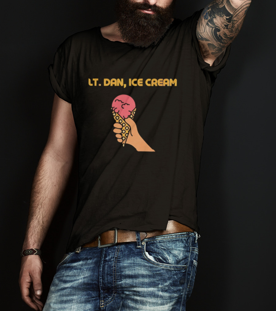 LT Dan Ice Cream Cone Hand T-Shirt