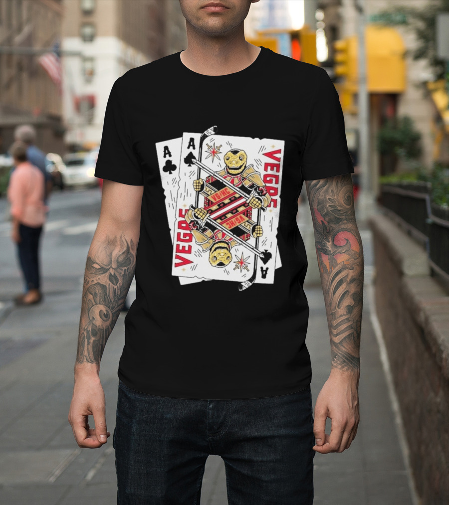 Vegas Golden Knights Chance Ace Playing Cards T-Shirt