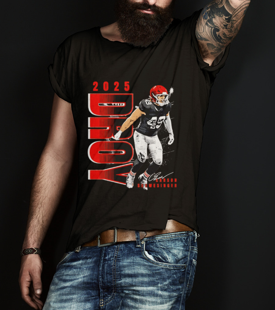 2025 DROY Carson Schwesinger Cleveland Browns T-Shirt