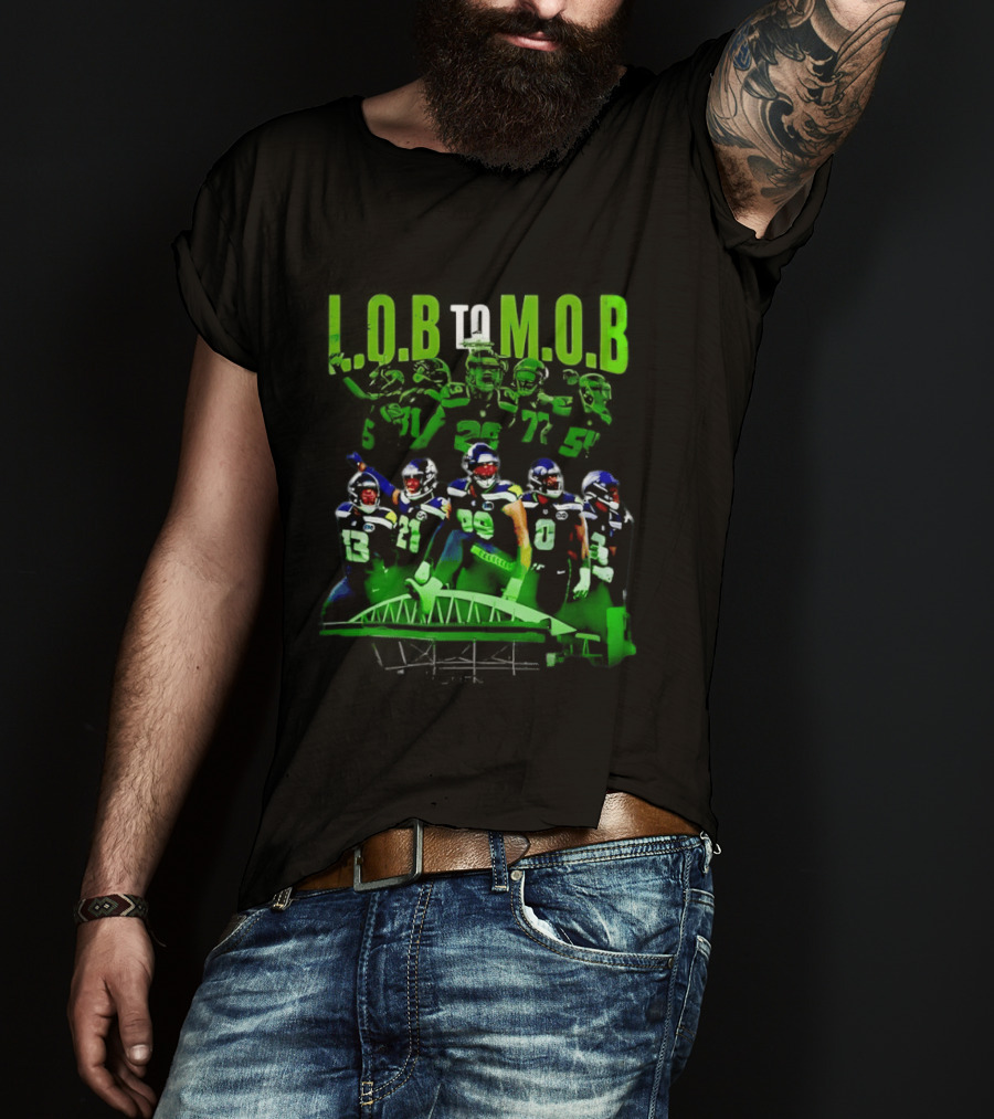 LOB To MOB Seattle Seahawks Players Bridge T-Shirt